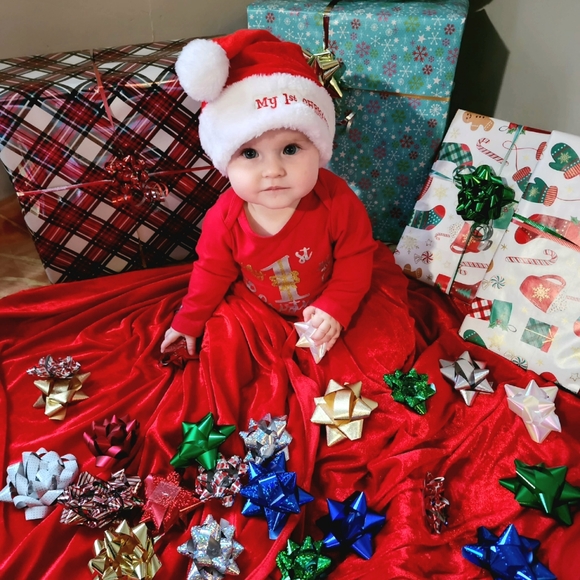 💜Baby girl 1st Christmas set - Picture 6 of 6